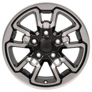 17x8 DG55 Satin Black with Polished Face - 5x139.7 +18ET