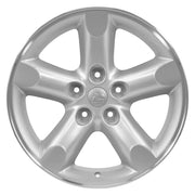 Set(4) 20x9 DG56 Gloss Silver Machined - 5x139.7 +19ET with 275/55r20 Bridgestone Dueler Alenza HL Plus Tires