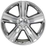 20" Replica Wheels fit Dodge Ram 1500 - DG65 Gloss Silver with Polished Face 20x9, Bridgestone Tires &amp; TPMS Set