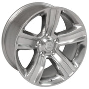 OE Wheels DG65 20x9 5x139.7 19et Gloss Silver with Polished Face Wheel SET