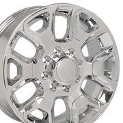 OE Wheels DG66 20x8 8x165.1 54.65et Chrome with Chrome Insert Wheel SET