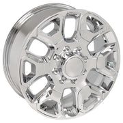 OE Wheels DG66 20x8 8x165.1 54.65et Chrome with Chrome Insert Wheel SET