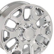 OE Wheels DG66 20x8 8x165.1 54.65et Chrome with Chrome Insert Wheel SET