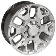 Set(4) 20x8 DG66 Gloss Hyper Silver with Chrome Insert - 8x165.1 +54.65ET