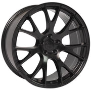 Set(4) 22x10 DG69 Satin Black - 5x139.7 +25ET with 285/45r22 Bridgestone Dueler Alenza HL Tires