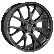 Set(4) 22x10 DG69 Gloss Hyper Black - 5x139.7 +25ET with 285/45r22 TBB TS-37 AT Tires &amp; TPMS
