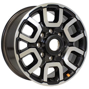 Set(4) 18x8 DG76 Gloss Gunmetal with Polished Face - 8x165.1 +57.15ET