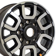 18x8 DG76 Gloss Gunmetal with Polished Face - 8x165.1 +57.15ET