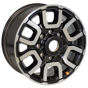 Set(4) 18x8 DG76 Gloss Gunmetal with Polished Face - 8x165.1 +57.15ET