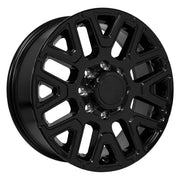 Set(4) 20x8 DG77 Gloss Black - 8x165.1 +54.65ET