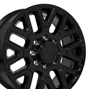 Set(4) 20x8 DG77 Gloss Black - 8x165.1 +54.65ET