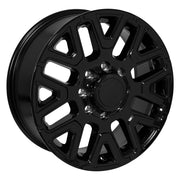 Set(4) 20x8 DG77 Gloss Black - 8x165.1 +54.65ET