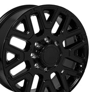 Set(4) 20x8 DG77 Gloss Black - 8x165.1 +54.65ET