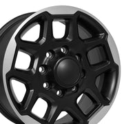Set(4) 18x8 DG78 Satin Black Machined - 8x165.1 +57.15ET