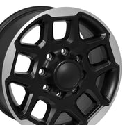 Set(4) 18x8 DG78 Satin Black Machined - 8x165.1 +57.15ET