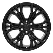 Set(4) 22x9 DG80 Gloss Black - 6x139.7 +19.05ET with 285/45r22 Bridgestone Dueler Alenza HL Tires