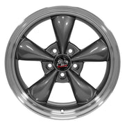 Set(4) 17x8 &amp; 17x9 FR01 Gloss Anthracite Machined Lip - 5x114.3 +29.5ET