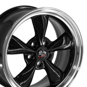 OE Wheels FR01 17x8 / 17x9 5x114.3 Gloss Black Machined Lip Staggered Wheel SET