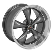 OE Wheels FR01 18x9 / 18x10 5x114.3 Gloss Anthracite Machined Lip Staggered Wheel SET