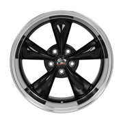 OE Wheels FR01 18x9 / 18x10 5x114.3 Gloss Black Machined Lip Staggered Wheel SET
