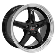 Set(4) 17x9 FR04B Gloss Black Machined Lip - 5x114.3 +24ET