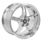 OE Wheels FR04 17x9 / 17x10.5 5x114.3 Chrome Staggered Wheel SET