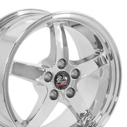 OE Wheels FR04 17x9 / 17x10.5 5x114.3 Chrome Staggered Wheel SET