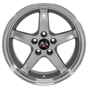 Set(4) 17x9 FR04B Gloss Silver Machined Lip - 5x114.3 +24ET