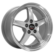 Set(4) 17x9 FR04B Gloss Silver Machined Lip - 5x114.3 +24ET