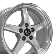 17x9 FR04B Gloss Silver Machined Lip - 5x114.3 +24ET