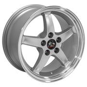 17x9 FR04B Gloss Silver Machined Lip - 5x114.3 +24ET