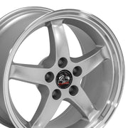 17x9 FR04B Gloss Silver Machined Lip - 5x114.3 +24ET