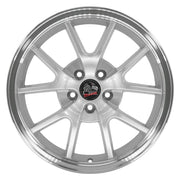 OE Wheels FR05 18x9 5x114.3 24et Gloss Silver Machined Lip Wheel SET