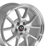 OE Wheels FR05 18x9 5x114.3 24et Gloss Silver Machined Lip Wheel SET