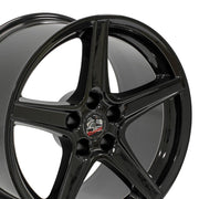 OE Wheels FR06 18x9 / 18x10 5x114.3 Gloss Black Staggered Wheel SET