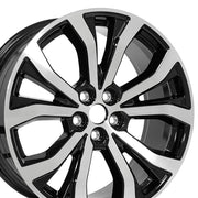Set(4) 20x8.5 FR57 Gloss Black Machined - 5x114.3 +40ET