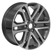 OEM Wheels FR64 20x8.5 6x135 Gloss Gunmetal Machined Wheels 275-55-20 Bridgestone Dueler Alenza HL Plus Tires SET