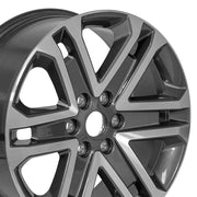 Set(4) 20x8.5 FR64 Gloss Gunmetal Machined - 6x135 +44ET