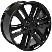 OE Wheels FR76 22x9 6x135 Gloss Black Wheels 285-45-22 Bridgestone Dueler Alenza HL Tires SET