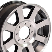 Set(4) 20x8 FR78 Satin Black Machined - 8x170 +40ET
