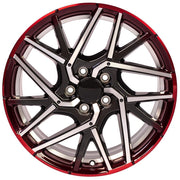 Set(4) 18x8 HD06 Gloss Gunmetal Machined Face - Two Tone - 5x114.3 +50ET
