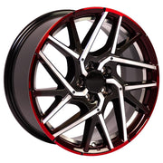 Set(4) 18x8 HD06 Gloss Gunmetal Machined Face - Two Tone - 5x114.3 +50ET