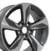 Set(4) 18x7.5 HD10 Gloss Gunmetal Machined - 5x120 +50ET