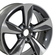 18x7.5 HD10 Gloss Gunmetal Machined - 5x120 +50ET
