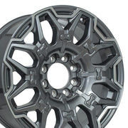 22x9.5 HM02 Gloss Gunmetal Machined - 8x165.1 +33ET