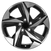 OE Wheels HY12 17x7 5x114.3 49et Gloss Black Machined Wheel SET