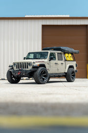 Set(4) 22x10 4P63 Gloss Black Brushed with Tinted Clear - 5x127 &amp; 5x139.7 -18ET with 285/45r22 TBB TS-37 AT Tires &amp; TPMS