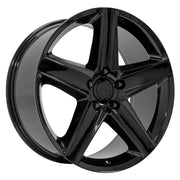 Set(4) 20x9 JP06 Gloss Black - 5x127 +34.75ET with 265/50r20 Goodyear Fortera HL Tires