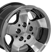 Set(4) 15x8 JP08 Gloss Black Machined - 5x114.3 +25.4ET