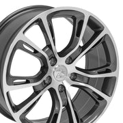 Set(4) 20x8.5 JP16 Gloss Gunmetal Machined - 5x127 +38ET